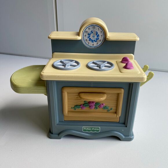 Vintage 1998‎ Fisher Price Briarberry Bear Kitchen Stove Oven Doll house - Picture 1 of 7